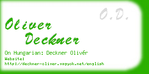oliver deckner business card